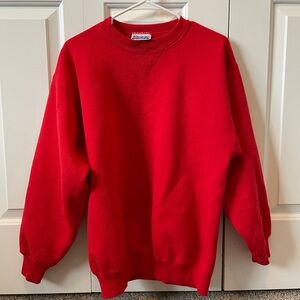 Classic Red Vintage Hanes Crewneck Sweatshirt - L